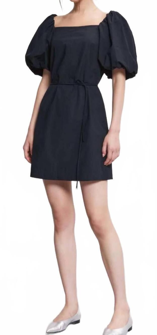 NEW OTTOD'AME poplin short dress in night